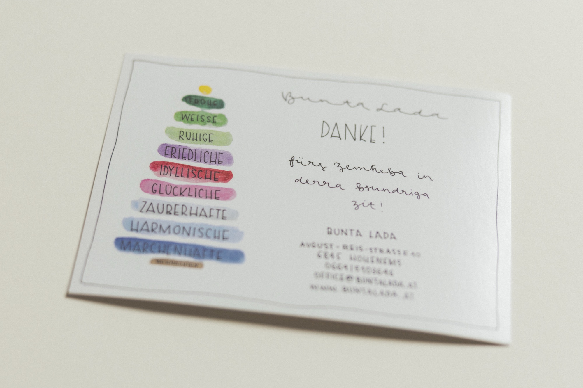 Buntalada Weihnachtskarten